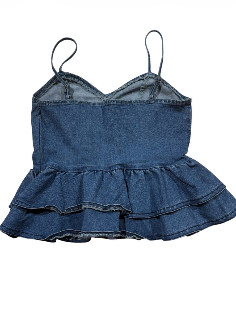Denim Peplum Cami Top — dark Blue - Picture 3 of 3